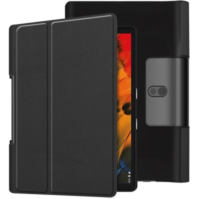 Lenovo Yoga Smart Tab 10.1 (YT-X705F, YT-X705L) atverčiamas juodas odinis dėklas - knygutė | Priedai.lt