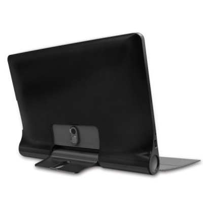 Lenovo Yoga Smart Tab 10.1 (YT-X705F, YT-X705L) atverčiamas juodas odinis dėklas - knygutė | Priedai.lt