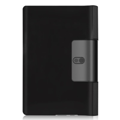 Lenovo Yoga Smart Tab 10.1 (YT-X705F, YT-X705L) atverčiamas juodas odinis dėklas - knygutė | Priedai.lt