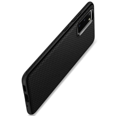 Samsung Galaxy S20 (G980) Spigen Liquid Air juodas kieto silikono dėklas - nugarėlė | Priedai.lt