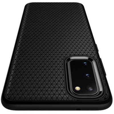 Samsung Galaxy S20 (G980) Spigen Liquid Air juodas kieto silikono dėklas - nugarėlė | Priedai.lt