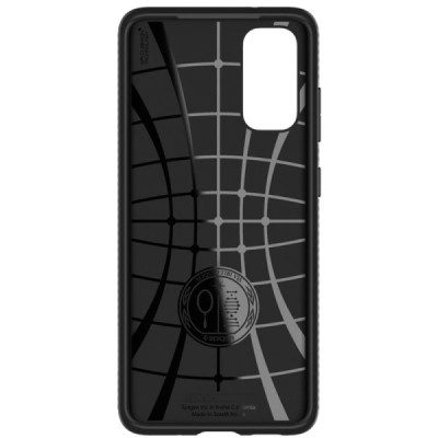 Samsung Galaxy S20 (G980) Spigen Liquid Air juodas kieto silikono dėklas - nugarėlė | Priedai.lt