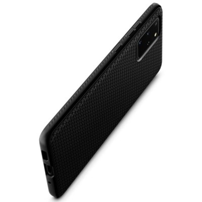 Samsung Galaxy S20+ Plus (G986) Spigen Liquid Air juodas kieto silikono dėklas - nugarėlė | Priedai.lt