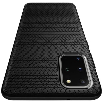 Samsung Galaxy S20+ Plus (G986) Spigen Liquid Air juodas kieto silikono dėklas - nugarėlė | Priedai.lt