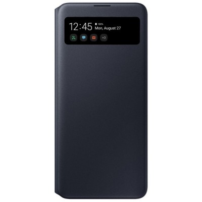 Samsung Galaxy A71 (A715) originalus S View Wallet Cover atverčiamas juodas dėklas - knygutė | Priedai.lt