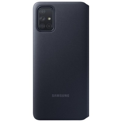 Samsung Galaxy A71 (A715) originalus S View Wallet Cover atverčiamas juodas dėklas - knygutė | Priedai.lt