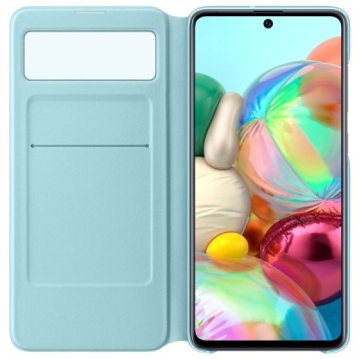 Samsung Galaxy A71 (A715) originalus S View Wallet Cover atverčiamas juodas dėklas - knygutė | Priedai.lt