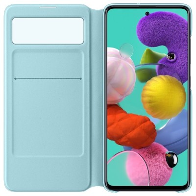 Samsung Galaxy A51 (A515) originalus S View Wallet Cover atverčiamas juodas dėklas - knygutė | Priedai.lt