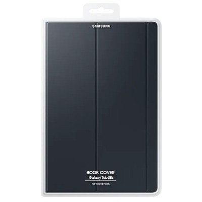 Originalus Samsung Galaxy Tab S5e (T720, T725) Book Cover EF-BT720 atverčiamas juodas odinis dėklas | Priedai.lt