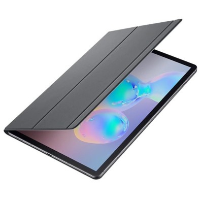 Originalus Samsung Galaxy Tab S6 10.5 (T865, T860) Book Cover EF-BT860 atverčiamas juodas odinis dėklas | Priedai.lt