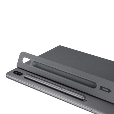 Originalus Samsung Galaxy Tab S6 10.5 (T865, T860) Book Cover EF-BT860 atverčiamas juodas odinis dėklas | Priedai.lt