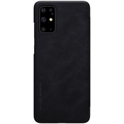 Samsung Galaxy S20+ Plus (G985) prabangus Nillkin Qin serijos juodas odinis atverčiamas dėklas - knygutė | Priedai.lt