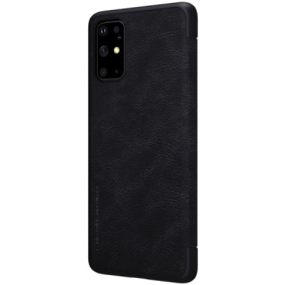 Samsung Galaxy S20+ Plus (G985) prabangus Nillkin Qin serijos juodas odinis atverčiamas dėklas - knygutė | Priedai.lt