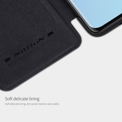 Samsung Galaxy S20+ Plus (G985) prabangus Nillkin Qin serijos juodas odinis atverčiamas dėklas - knygutė | Priedai.lt