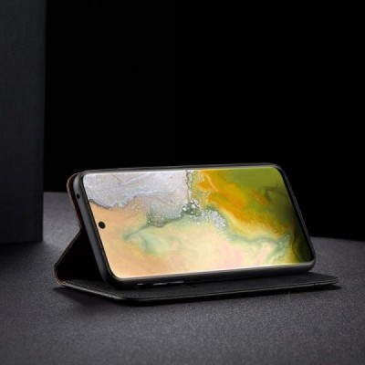 Deluxe atverčiamas juodas odinis Samsung Galaxy S20+ Plus (G985) dėklas - knygutė | Priedai.lt