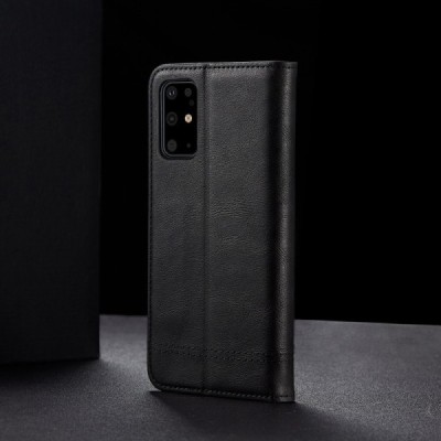 Deluxe atverčiamas juodas odinis Samsung Galaxy S20+ Plus (G985) dėklas - knygutė | Priedai.lt