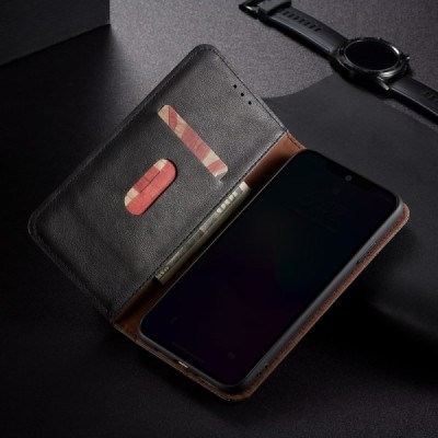 Deluxe atverčiamas juodas odinis Samsung Galaxy S20 (G980) dėklas - knygutė | Priedai.lt