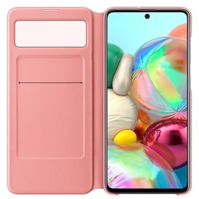 Samsung Galaxy A71 (A715) originalus S View Wallet Cover atverčiamas baltas dėklas - knygutė | Priedai.lt