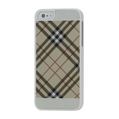 „Burberry“ stiliaus šviesiai rudas Apple iPhone SE (5, 5s) dėklas (dėkliukas) / Priedai.lt