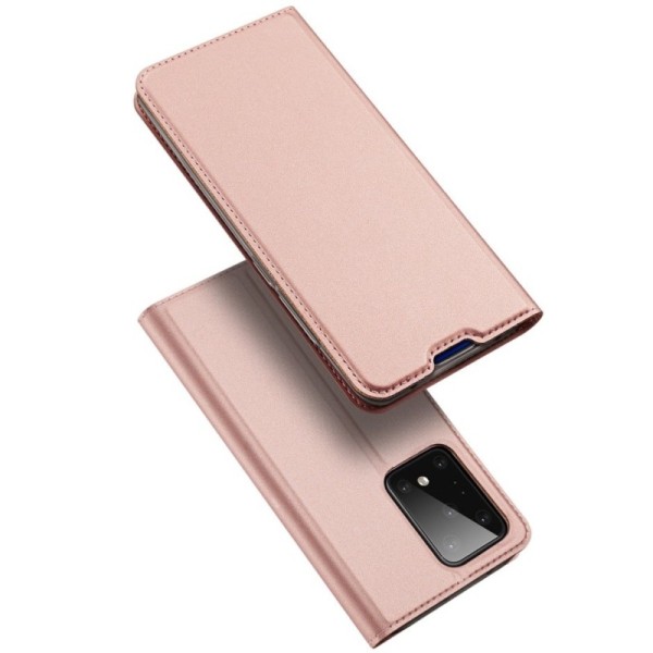 „Dux Ducis“ Skin atverčiamas dėklas - rožinis (Galaxy S20 Ultra)