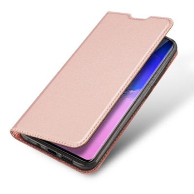 Samsung Galaxy S20 Ultra (G988) Dux Ducis Skin serijos rožinis odinis atverčiamas dėklas - knygutė | Priedai.lt