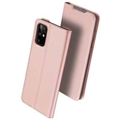 Samsung Galaxy S20+ Plus (G985) Dux Ducis Skin serijos rožinis odinis atverčiamas dėklas - knygutė | Priedai.lt