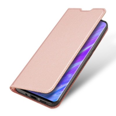 Samsung Galaxy S20+ Plus (G985) Dux Ducis Skin serijos rožinis odinis atverčiamas dėklas - knygutė | Priedai.lt