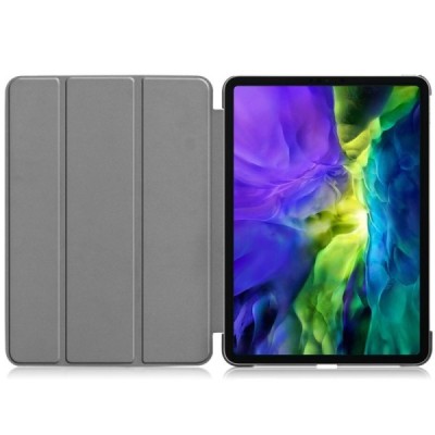 Apple iPad Pro 11 (2022 / 2021 / 2020 / 2018) atverčiamas juodas odinis dėklas - knygutė | Priedai.lt