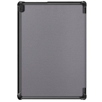Lenovo Tab M10 10.1" (TB-X605F, X605L, X505F, X505L) atverčiamas pilkas odinis dėklas (sulankstomas) | Priedai.lt