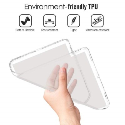 Samsung Galaxy Tab A 10.1 2019 (T515, T510) kieto silikono TPU skaidrus dėklas - nugarėlė / Priedai.lt