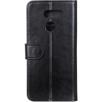 LG K50S (LM-X540) atverčiamas juodas odinis dėklas, knygutė - piniginė | Priedai.lt