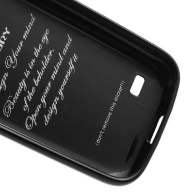 Mercury juodas Samsung Galaxy S4 mini TPU kieto silikono dėklas (nugarėlė) / Priedai.lt