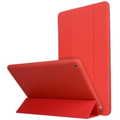 Apple iPad 10,2 (2019) solidus atverčiamas raudonas odinis dėklas - knygutė (sulankstomas) / Priedai.lt