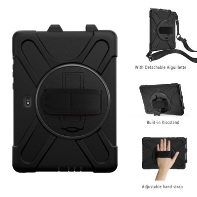 Samsung Galaxy Tab Active Pro (T540, T636B) sustiprintos apsaugos dėklas - juodas - nugarėlė | Priedai.lt