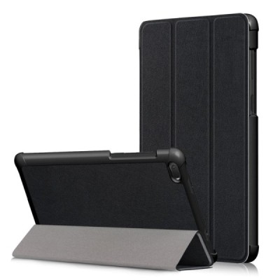 Lenovo Tab E7 (TB-7104F) atverčiamas juodas odinis dėklas - knygutė | Priedai.lt