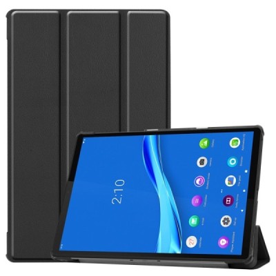 Lenovo Tab M10 Plus 10.3" (X606F) atverčiamas juodas odinis dėklas (sulankstomas) | Priedai.lt