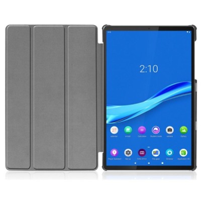 Lenovo Tab M10 Plus 10.3" (X606F) atverčiamas juodas odinis dėklas (sulankstomas) | Priedai.lt
