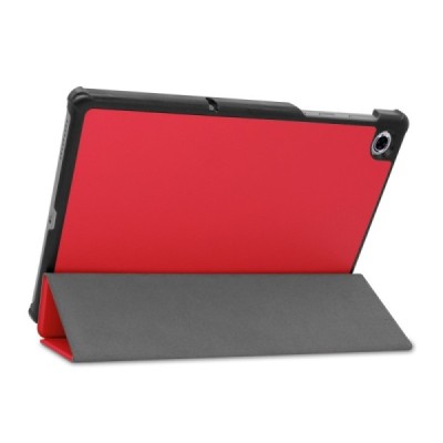 Lenovo Tab M10 Plus 10.3" (X606F) atverčiamas raudonas odinis dėklas (sulankstomas) | Priedai.lt