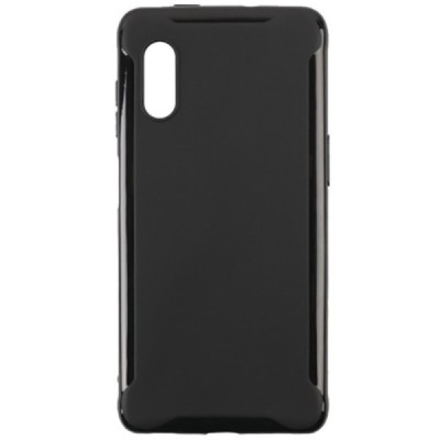 Samsung Galaxy XCover Pro (G715) „Glossy“ kieto silikono TPU juodas dėklas - nugarėlė | Priedai.lt