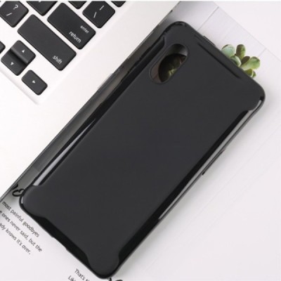 Samsung Galaxy XCover Pro (G715) „Glossy“ kieto silikono TPU juodas dėklas - nugarėlė | Priedai.lt