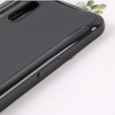 Samsung Galaxy XCover Pro (G715) „Glossy“ kieto silikono TPU juodas dėklas - nugarėlė | Priedai.lt