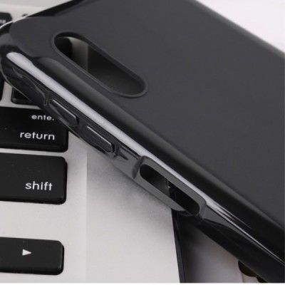 Samsung Galaxy XCover Pro (G715) „Glossy“ kieto silikono TPU juodas dėklas - nugarėlė | Priedai.lt