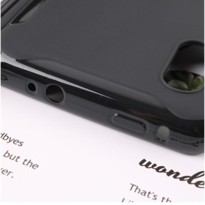 Samsung Galaxy XCover Pro (G715) „Glossy“ kieto silikono TPU juodas dėklas - nugarėlė | Priedai.lt