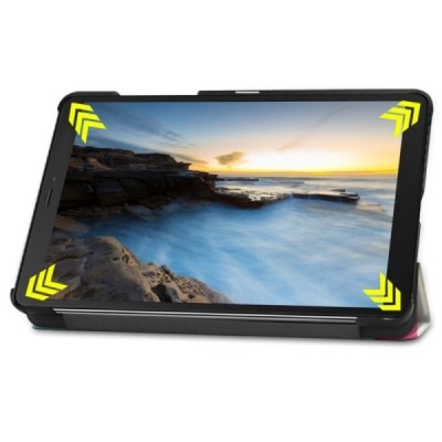 Samsung Galaxy Tab A 8.0 (T290, T295) atverčiamas spalvotas „Cubes“ dėklas - knygutė / Priedai.lt