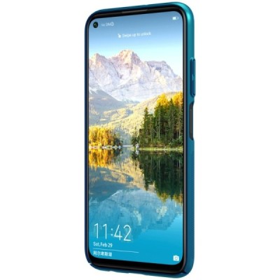 Huawei P40 Lite Nillkin Frosted Shield mėlynas plastikinis dėklas, nugarėlė | Priedai.lt