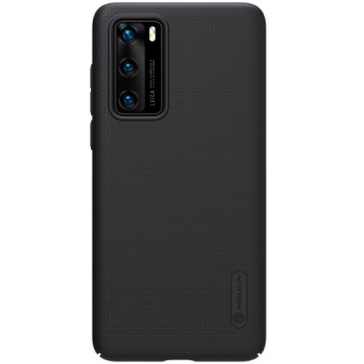 Huawei P40 Nillkin Frosted Shield juodas plastikinis dėklas, nugarėlė | Priedai.lt