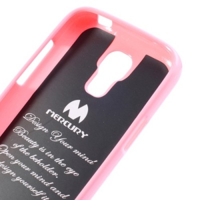 Mercury rožinis Samsung Galaxy S4 mini TPU kieto silikono dėklas (nugarėlė) / Priedai.lt