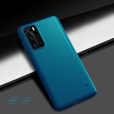 Huawei P40 Nillkin Frosted Shield mėlynas plastikinis dėklas, nugarėlė | Priedai.lt