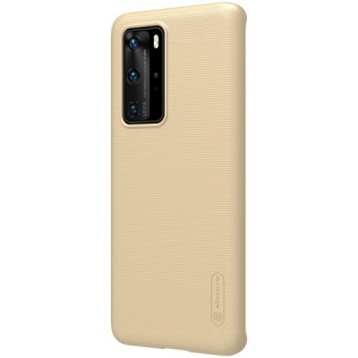 Huawei P40 Pro Nillkin Frosted Shield auksinis plastikinis dėklas, nugarėlė | Priedai.lt