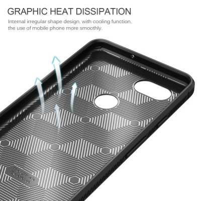 Google Pixel 2 XL Gentry kieto silikono TPU juodas dėklas - nugarėlė | Priedai.lt